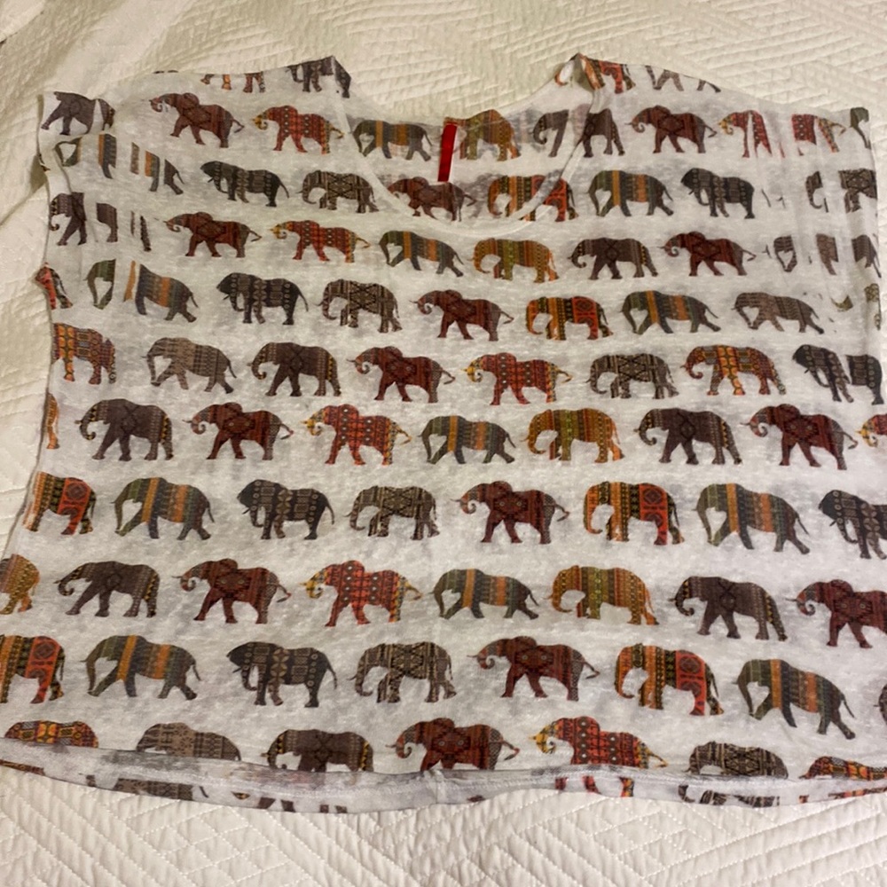 Plus Size Elephant Dolman Top